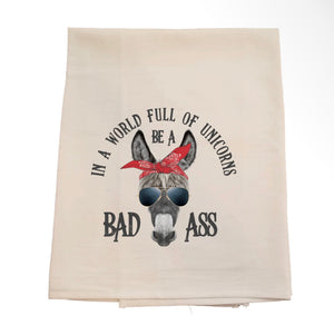 In a world full of unicorns kitchen towels