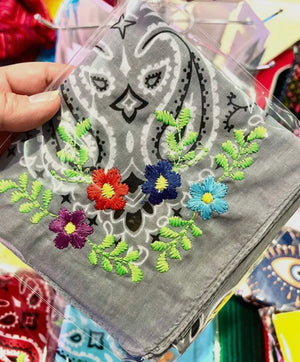 Embroidered bandana