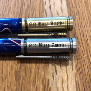 God Bless America, bolt action pens