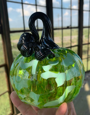 Glass Pumpkins, multi colored