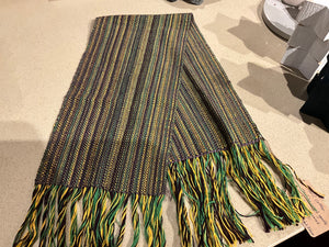 Green, Yellow and purple table runner