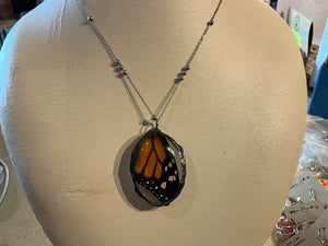 Monarch Butterfly Wing Necklace