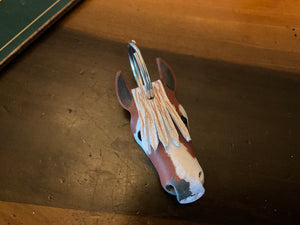 Leather horse keychains