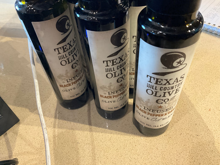 Texas hill country , Black pepper and garlic infused olive oil