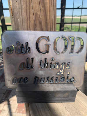 Cut metal signs