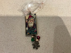 Victorian glass and metal ornaments