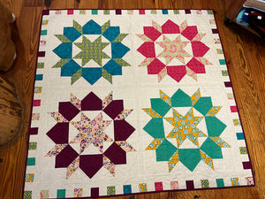 Star throw quilt