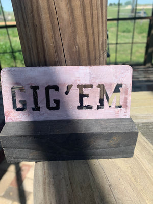 Cut metal signs