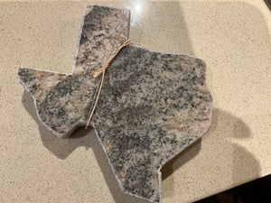 Texas shaped granite coaster/paper weight