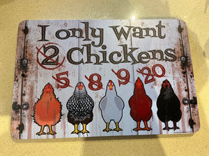 Metal saying signs