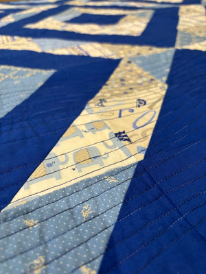 Blue squares quilt