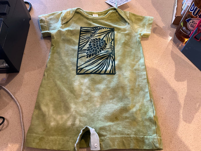 Hand Dyed, Hand Printed Onsies