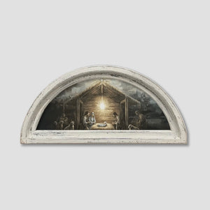 Half Moon Framed Nativity Scene