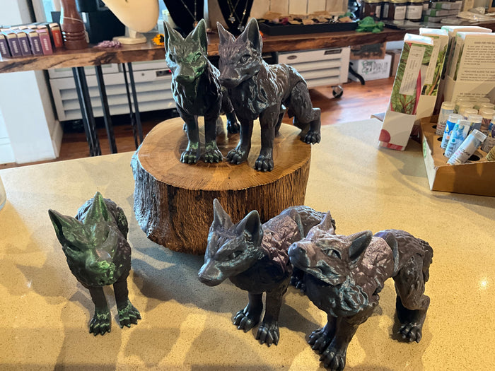3D printed wolf fidgets