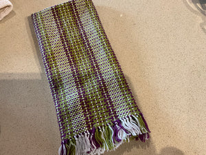 Hand woven kitchen towels and table runner