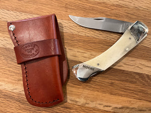 White bone, lockback pocket knife 5114LB