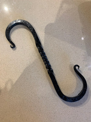 Large, hand forged S hook