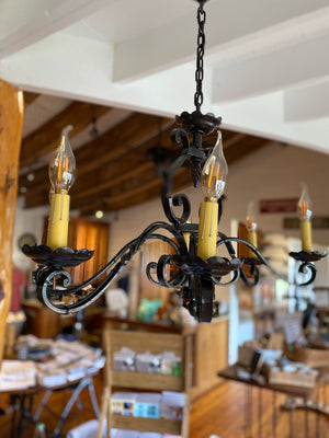 French, hand forged, restored light fixture.