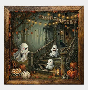 Framed Ghosts on Halloween