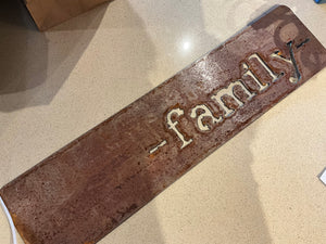 Cut metal signs
