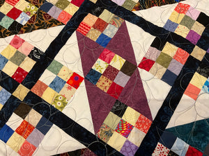 9 patch quilt with green border