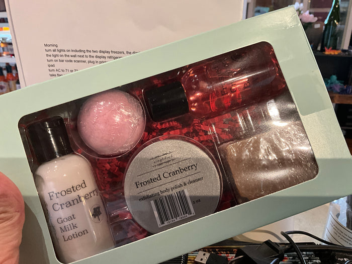 5 piece sampler Frosted Cranberry