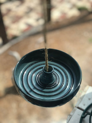 Stoneware bird feeders