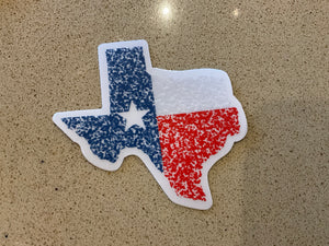 Texas flag sticker dots