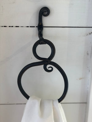 Hand forged towel holders