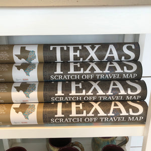 Texas scratch off travel map