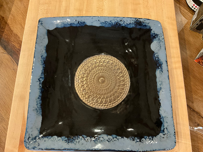 Deep Blue square platter