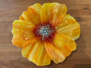 Yellow / Orange Poppy trinket dish