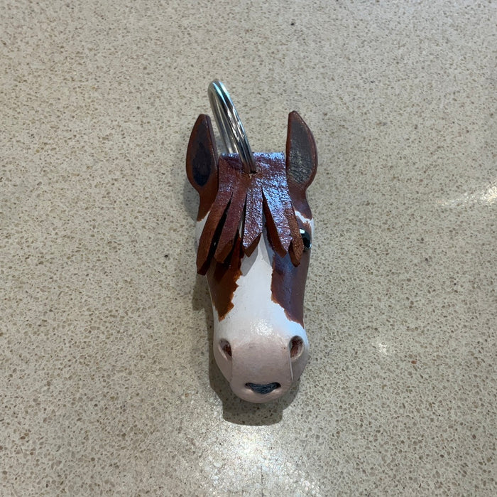 Leather horse and mule keychains
