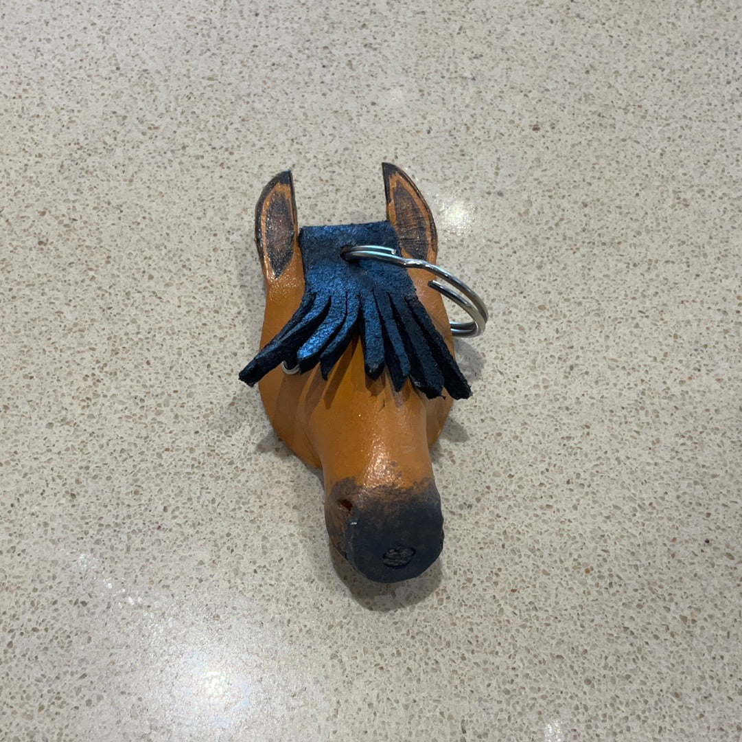 Leather horse and mule keychains – Shiner Bluestem