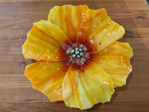 Yellow / Orange Poppy trinket dish