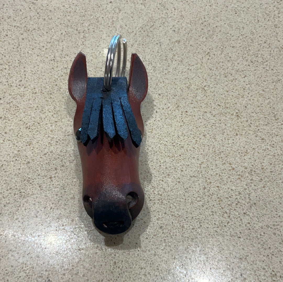 Leather horse and mule keychains – Shiner Bluestem