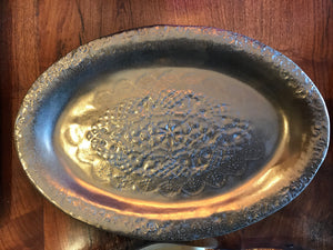 Oval, bronze tray