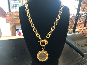Genuine Buffalo Nickel on 24Kt Gold Plated Necklace