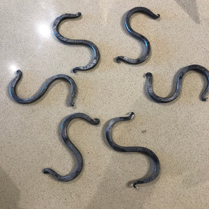 Hand forged S hooks