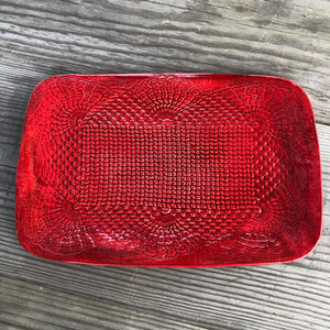 Red rectangle tray