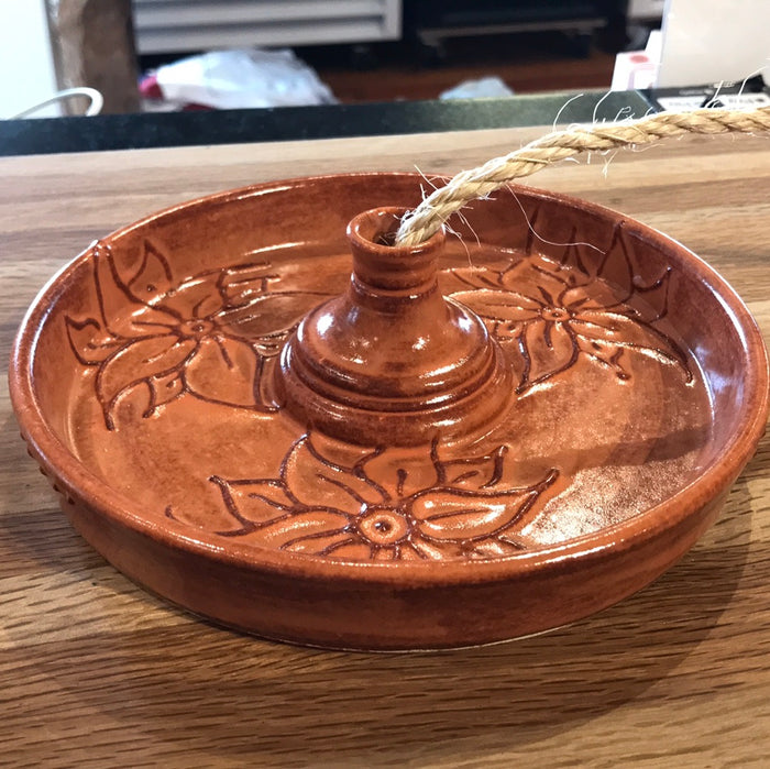 Stoneware bird feeders